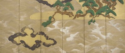 Waves at Matsushima (2) by Tawaraya Sotatsu